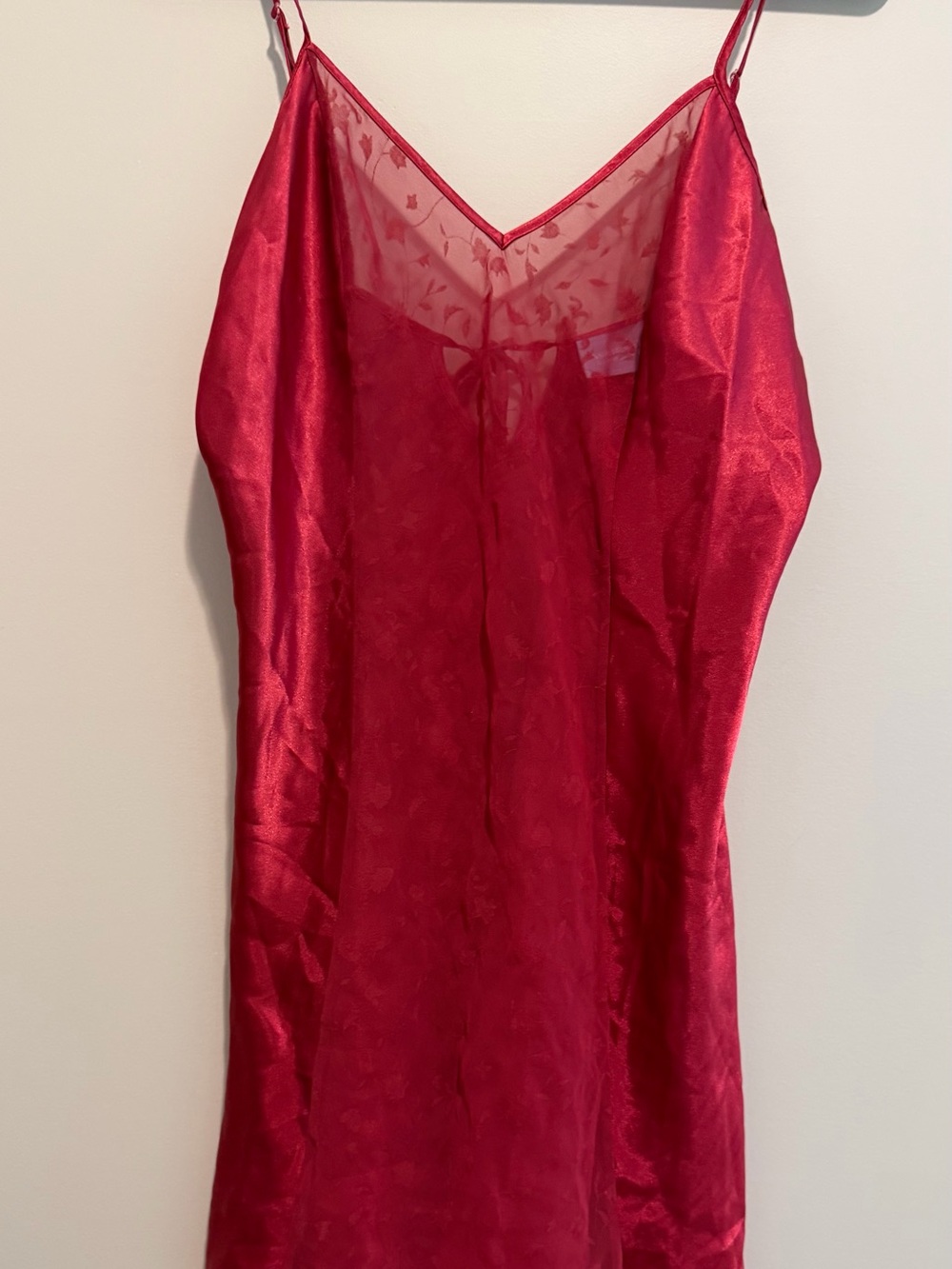 Warner's Satin Slip with Sheer Yoke